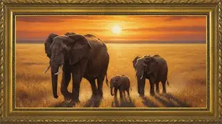 1-Hour Frame art Exhibition | Wild animals oil painting for Museum Display 🐾