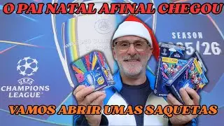 O Pai Natal afinal chegou Abertura de saquetas Topps UCL 2025/26 nova coleção de cromos da Topps