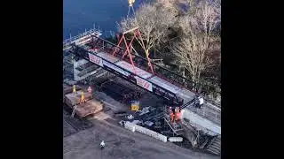 The new bridge over the River Ribble taking shape
