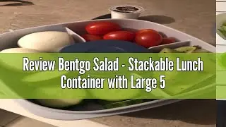 Review Bentgo Salad - Stackable Lunch Container with Large 54-oz Salad Bowl, 4-Compartment Bento-Sty