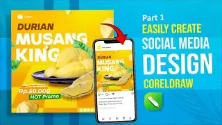 Social Media Design Tutorial Coreldraw 2024 - Food Design Trend