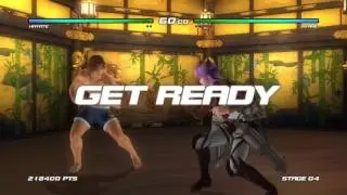 Dead or Alive 5 Last Round - Hayate Zack Island Swimwear Set Costume - Legend Arcade Mode Play