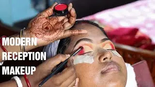 MODERN RECEPTION MAKEUP/ Best makeup tutorial/Short hairstyle with makeup/Bridal Makeup