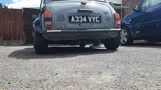 classic mini 1380 maniflow miglia exhaust with RCM centre section.
