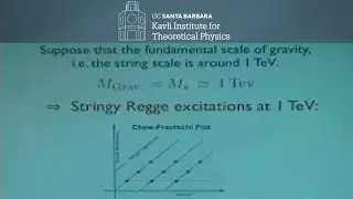 Strings at the LHC ▸ KITP Colloquium by Dieter Luest