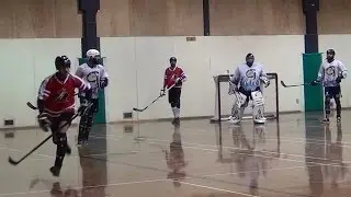 Surrey Giants vs. Thrashers - Period 2 (02/22/14) Ball Hockey Saves Skills Drills Dekes Tricks Goals