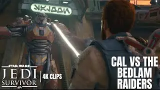 Zeik Boss Fight & First Encounter With The Bedlam Raiders (Star Wars Jedi Survivor 4K Clips)