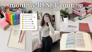 FEBRUARY MONTHLY RESET🌿 | deep clean, goal setting, journaling, productive habits