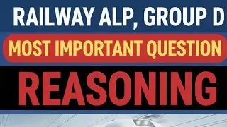 RRB ALP Reasoning classes 2026 । mix practice set। RRB Technician । JE। group D 