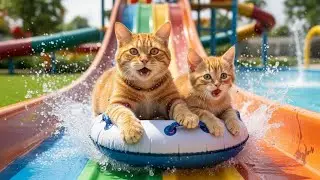 Mama Cat&rsquo;s Hard Work Turns a Kitten&rsquo;s Waterpark Dream Into Reality 💦