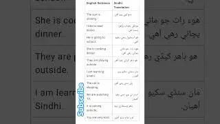 English to sindhi simple sentences ll #english #viral #subscribe