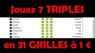 LOTOFOOT 7: REGARDEZ comment jouer 7 TRIPLES avec 31 grilles &agrave; 1 euro