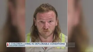 Five children living in deplorable conditions