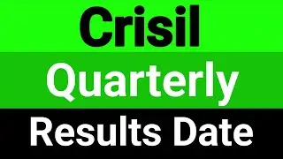 Crisil share quarterly results date