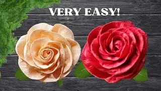 How to make crepe paper flowers🌸Crepe Paper Decoration Ideas! Making BEAUTIFUL Rose Flowers!