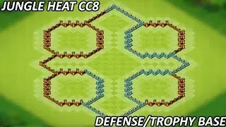 Jungle Heat - CC8 Best Defense/Trophy Base w/Bunker 2015