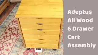 Adeptus Cabinet Craft Storage, Handcraft Room Storage, All Wood, 6 Drawers, тележка для сборки