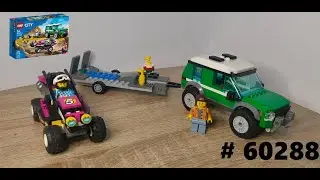 Cara mudah merakit Lego City - 60288 Race Buggy Transporter - build speed