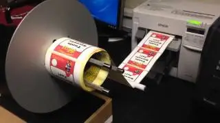 Epson TM-C3500 Colour label printer with rewinder