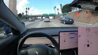 Tesla Autopilot in Heavy LA Traffic