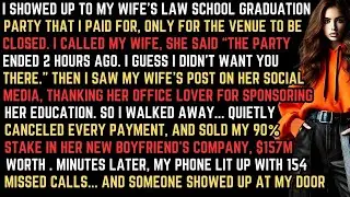 I SHOWED UP TO MY WIFE'S LAW SCHOOL GRADUATION PARTY I PAID FOR, ONLY TO SEE,