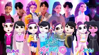 😈🎵 My Talking Angela 2 | K POP DEMON HUNTERS VS SaJA  Boys | New Cosplay | Makeover🔥✨