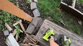 Building a deck for garden raised bed - Part 9