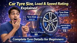 Car Tyre Size, Load & Speed Rating Explained | Complete Tyre Details for Beginners