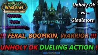 HypeDoWn vs Gladiators - Dueling Montage !!! Unholy Dk vs Feral, Boomkin, and Warrior !!!