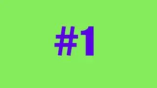 Green screen #1 - number one and color