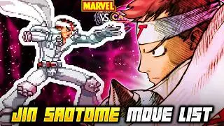 JIN SAOTOME MOVE LIST - Marvel vs. Capcom 2: New Age of Heroes (MvC2)