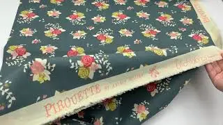 green-grey rose poplin organic fabric by Birch