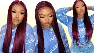 NEW COLOR 🔥WATCH ME INSTALL THIS BURGUNDY LACE WIG!! Ft Incolorwig