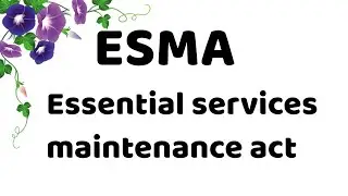 ESMA ( Essential Services Maintenance Act)