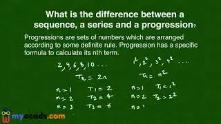 What is the difference between Sequence, Progression, and Series