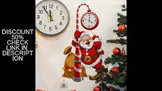Cartoon Santa Claus Wall Stickers Removable PVC Holiday Decoration Suitable For Nursery And Kids Roo