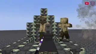 Minecraft: Test of Explosion of Death-Mob #physicsmod #minecraft