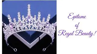 Radiant Royalty: New Bling Purple Crystal Tiara Diadem for Unforgettable Moments!