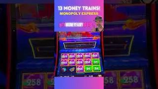 13 CASH TRAINS on MONOPOLY EXPRESS! #monopolyslots #monopoly #slots #slotmachine #slotmachines