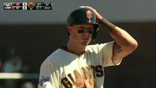 ARI@SF: Brown records his first career stolen base