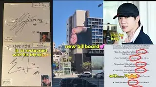 Tae new billboard💜.jk at restaurant with his friend🫶.jin for milan fashion show💕 many Bts updates.