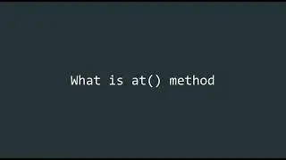 What is the javascript at() method