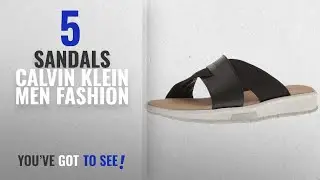 Top 10 Sandals Calvin Klein [Men Fashion Winter 2018 ]: Calvin Klein Men's Palmiro Nappa Flat
