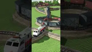 Trains Traversing Super Extreme and Complicated Messy Tracks | Railroad Crossing