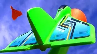 Stomp Rocket Powered Glider Cheap Fun Toy & Matchbox Jet Plane Crash