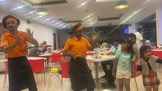 Aashi dancing at 7 restaurant , suryapet