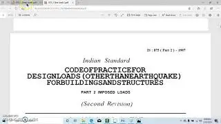 day 11. calculation of dead load and live load according to IS code