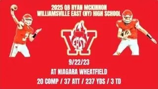 2025 QB Ryan McKinnon - at Niagara Wheatfield 09-22-23