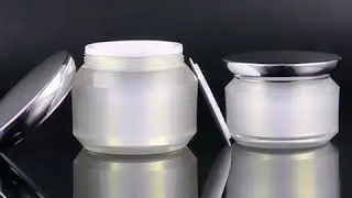 Acrylic cosmetic cream jar container