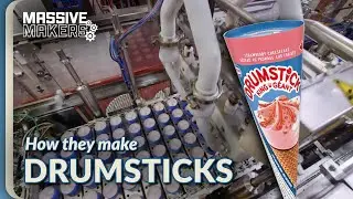 Strawberry Cheesecake Drumsticks Factory Secrets | Food Factory